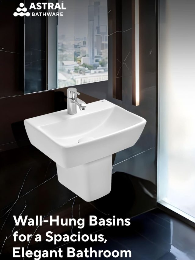 Wall hung basins for a spacious elegant bathroom