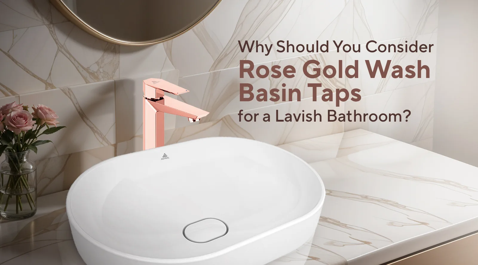 Rose Gold Wash Basin Taps